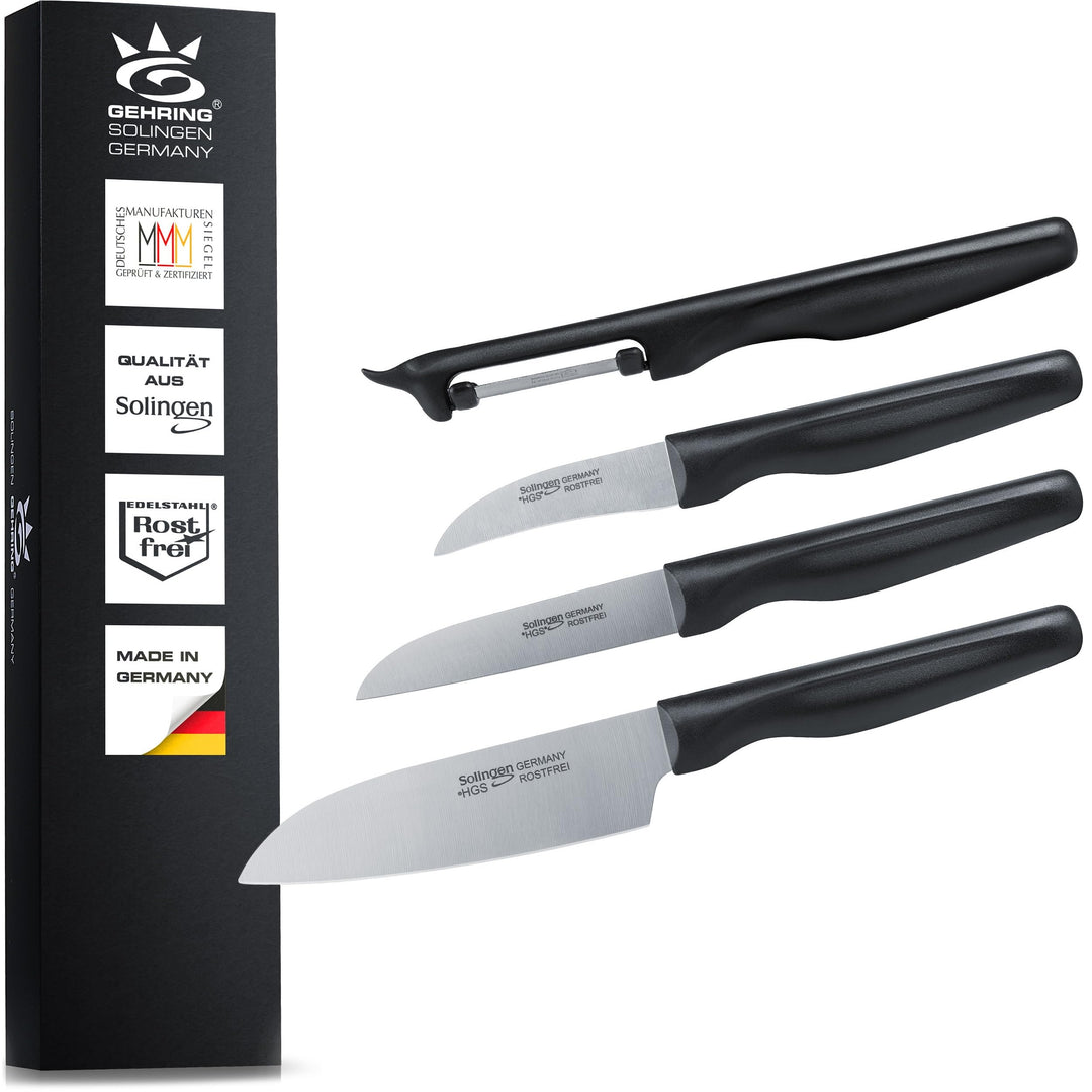 NEU| SOLINGEN | Küchenmesserset - Messerset 4 tlg.| rostfreie, eisgehärtete & scharfe Messer, Made i