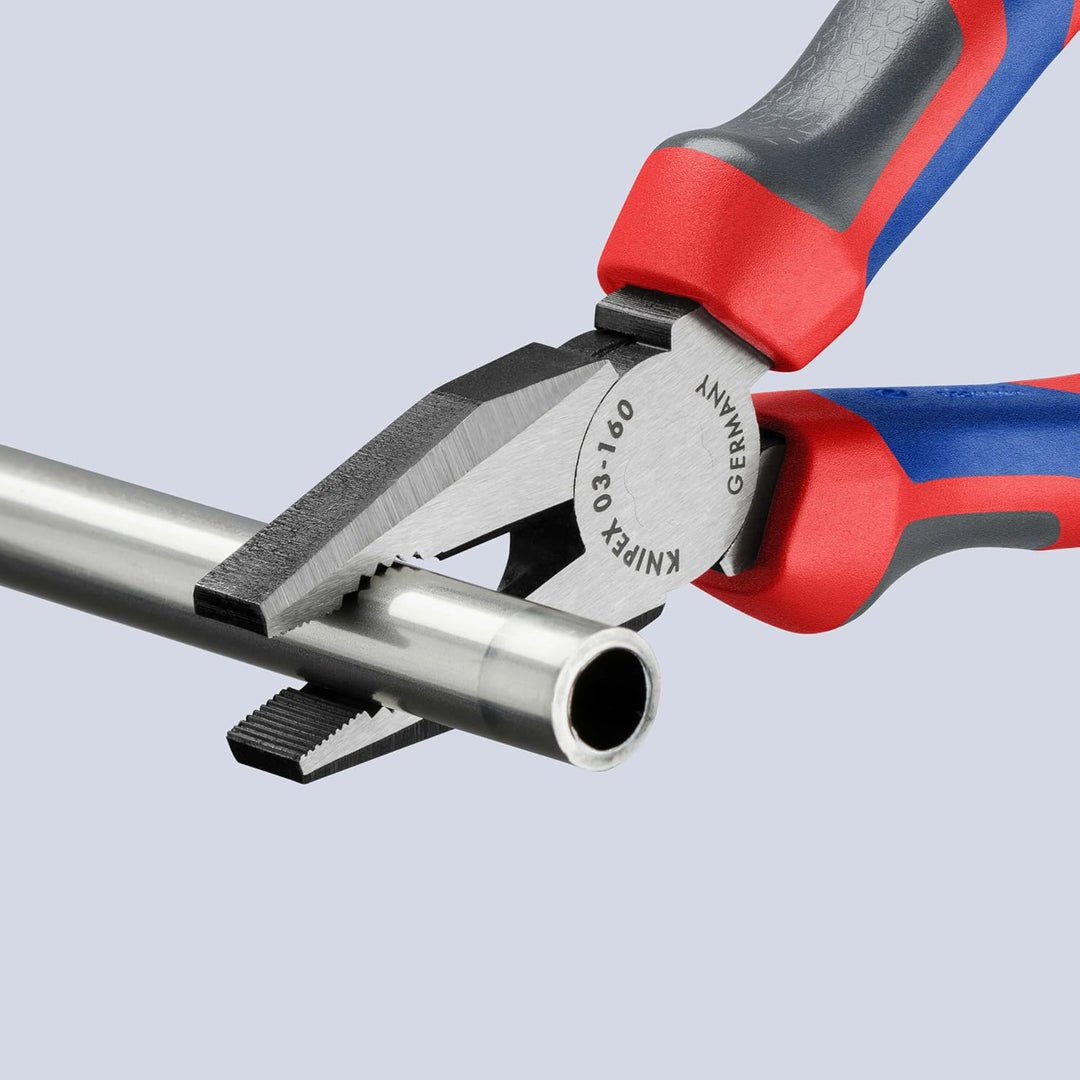 Knipex Kombizange schwarz atramentiert, mit Mehrkomponenten-Hüllen 160 mm 03 02 160 160 mm atramenti