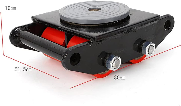 Panzerrollen,Transportfahrwerk,Industrieroller mit 4 PU-Richtungsräder Roller Drehplatte Möbeltransp