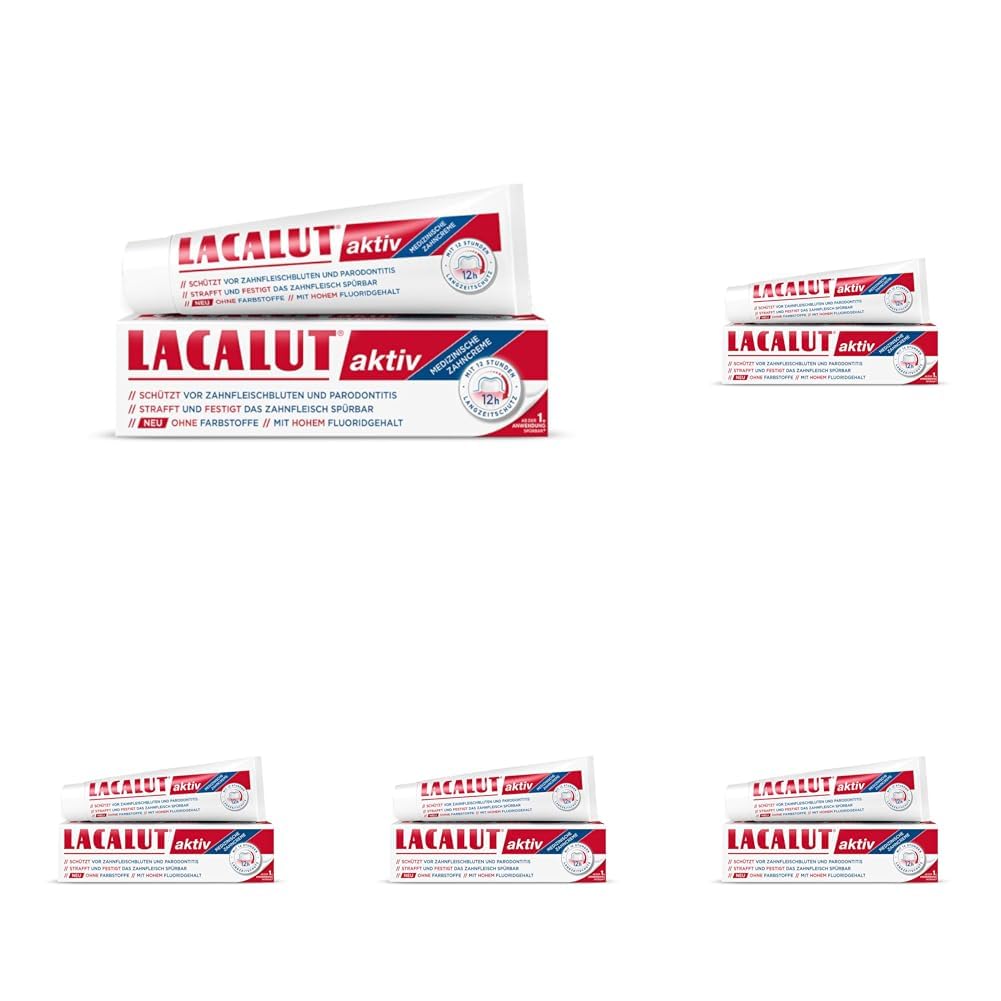 LACALUT AKTIV ZAHNCREME, 100ml Zahnpasta, sofort spürbare Straffung und Festigung des Zahnfleischs,