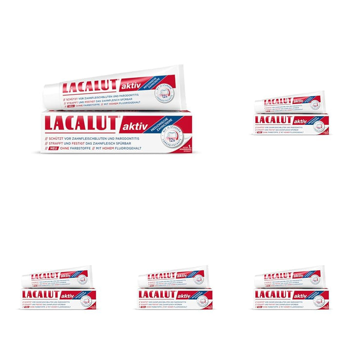 LACALUT AKTIV ZAHNCREME, 100ml Zahnpasta, sofort spürbare Straffung und Festigung des Zahnfleischs,