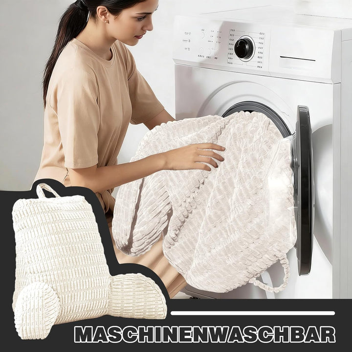 Lesekissen für Bett Und Sofa,Rückenstützkissen Lesekissen mit Armlehne, Erwachsenensofa mit Rückenle