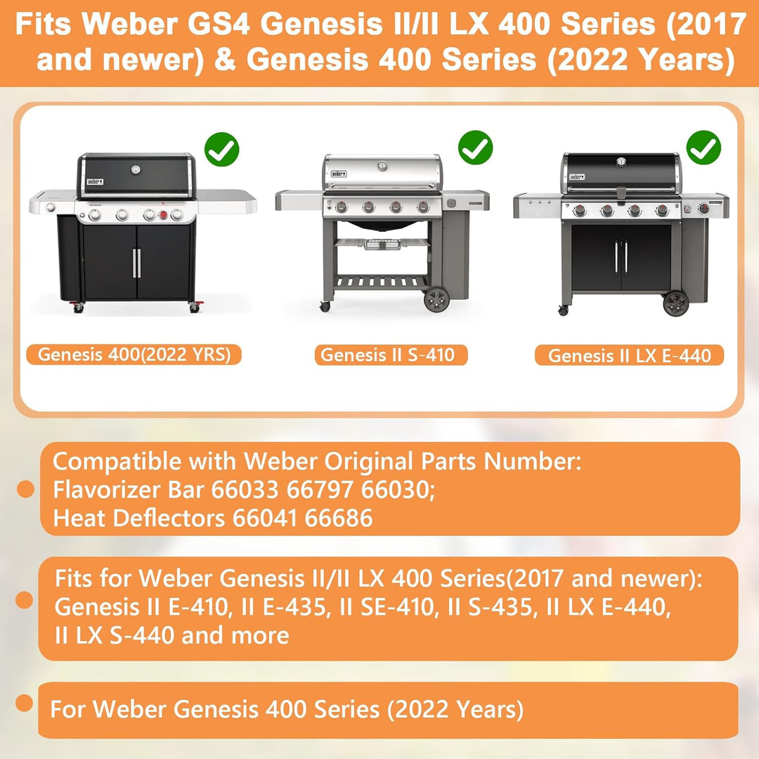 Grillteil für Weber Genesis II Grillteile, Weber Genesis II 410 &amp; II LX 440 Modelle (2017 &amp; neuer),