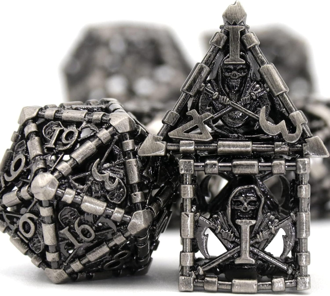 DND WürfelSet Rollenspiel, Polyedrische Dice Set D&amp;D Würfel Set Metall für Brettspiel Dungeons and D