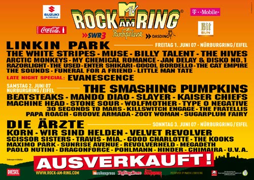Rock AM Ring & Park - Gesamtplakat, Rock am Ring 2007 » Konzertplakat/Premium Poster | Live Konzert