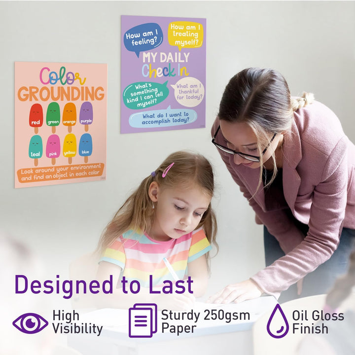 S&amp;O 10er-Set "Calming Corner Classroom Feelings"-Poster – Calming Corner Items – Calming Corner Item