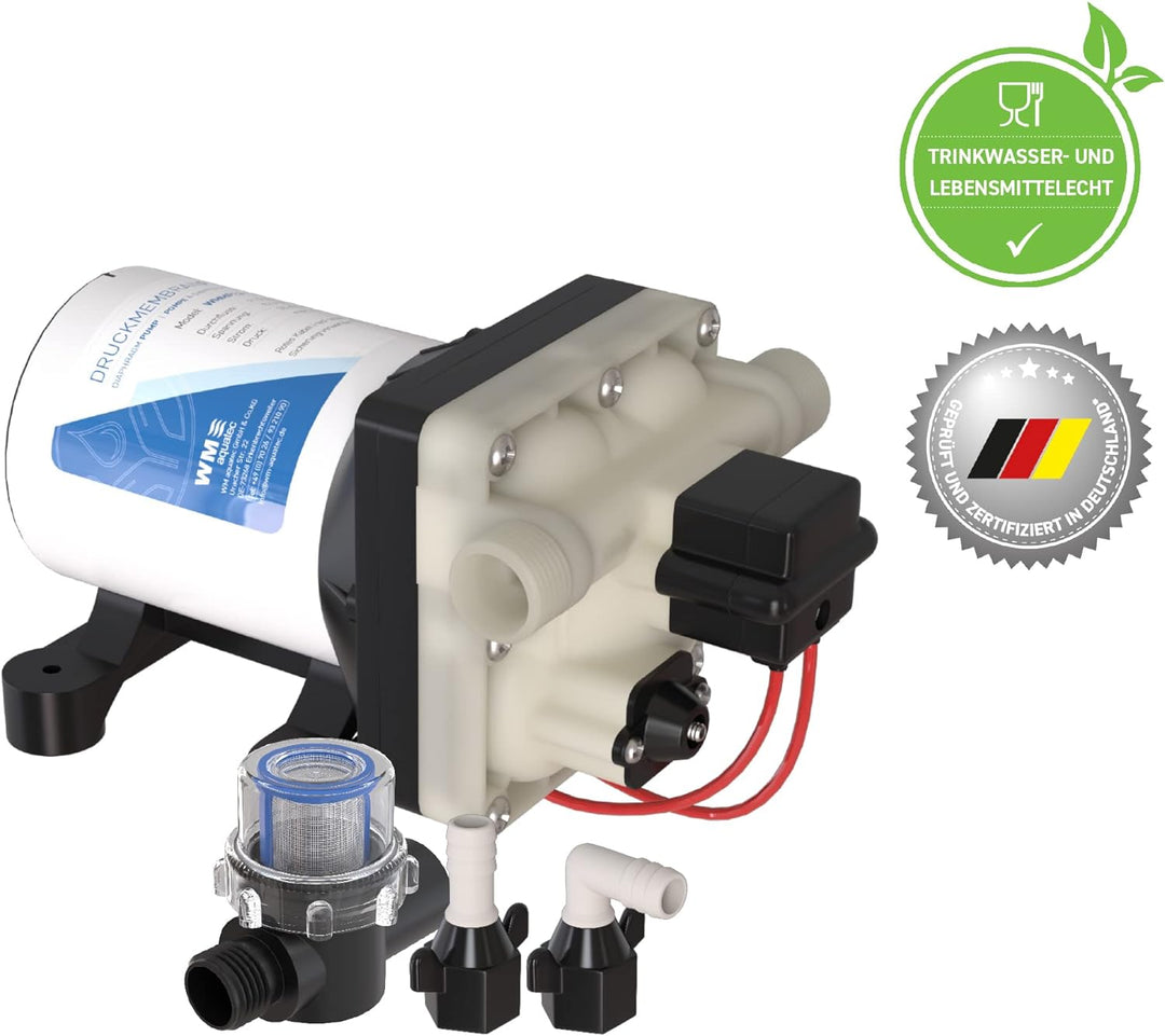 WM aquatec – Druckmembranpumpe WMMP12-116 mit hoher Förderleistung bei pulsationsfreiem Betrieb – au