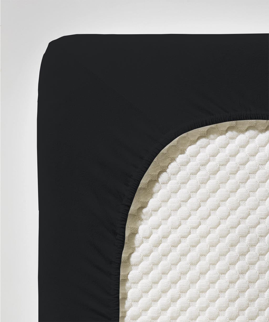Fleuresse L-001117-0941-0600 Comfort Bettlaken, Jersey, schwarz, 37.8 x 28.2 x 5.8 cm 200/200 Schwar