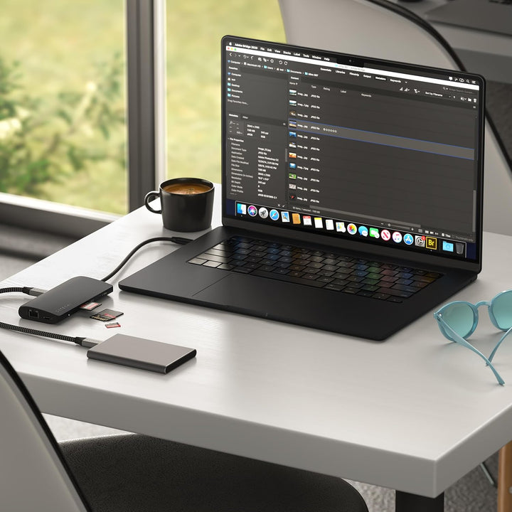 SATECHI 8-in-1 USB-C Hub Multiport Adapter V3, 8K@60Hz HDMI, 100W Ladeleistung, 4X USB-Datenanschlüs