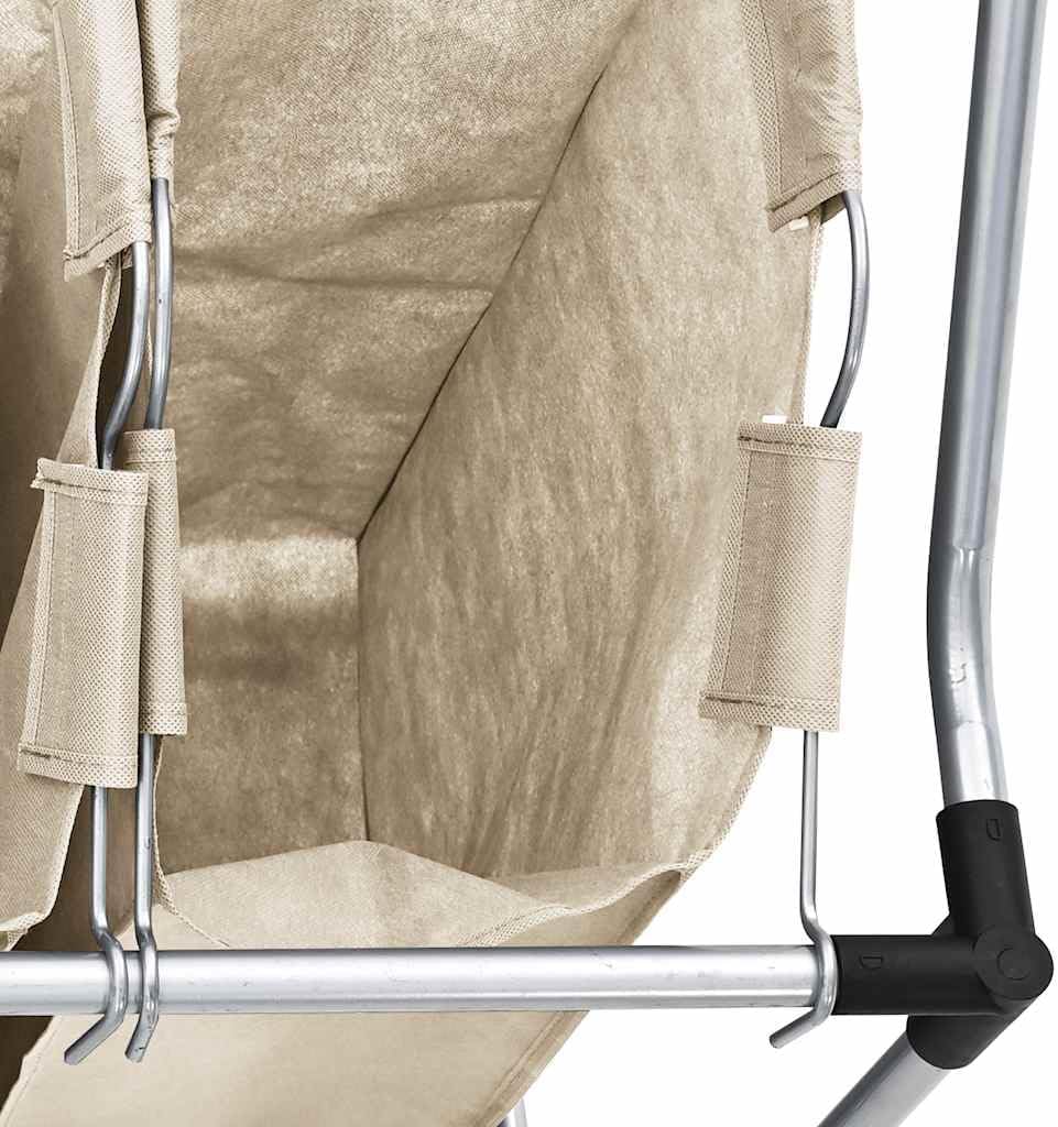 vidaXL Wäschekorb mit 4 Taschen Rollen Wäschewagen Wäschesammler Wäschesortierer Wäschebox Wäschesac