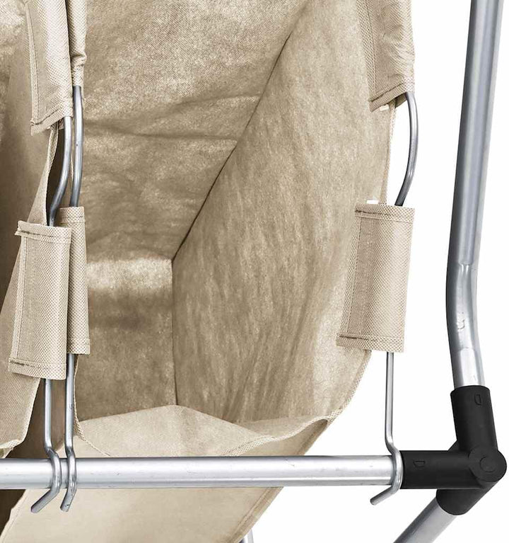 vidaXL Wäschekorb mit 4 Taschen Rollen Wäschewagen Wäschesammler Wäschesortierer Wäschebox Wäschesac
