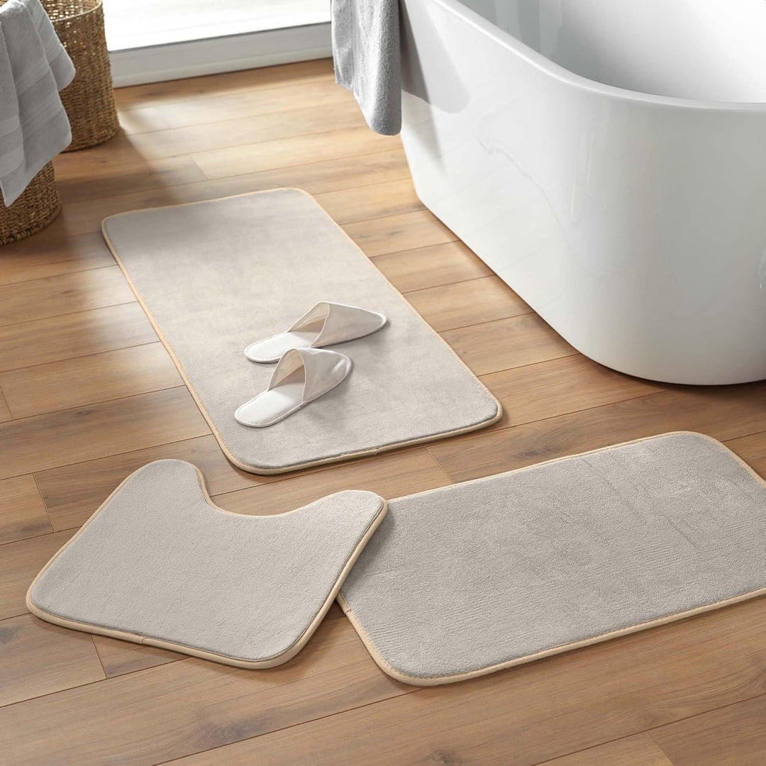 Douceur d'Intérieur Vitamine Badematte, Polyester, Taupe, 45 x 75cm Taupe 45 x 75 cm (Rechteckig), T