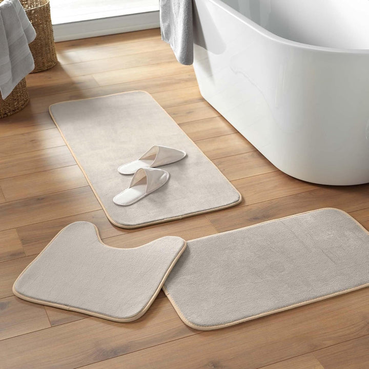 Douceur d'Intérieur Vitamine Badematte, Polyester, Taupe, 45 x 75cm Taupe 45 x 75 cm (Rechteckig), T