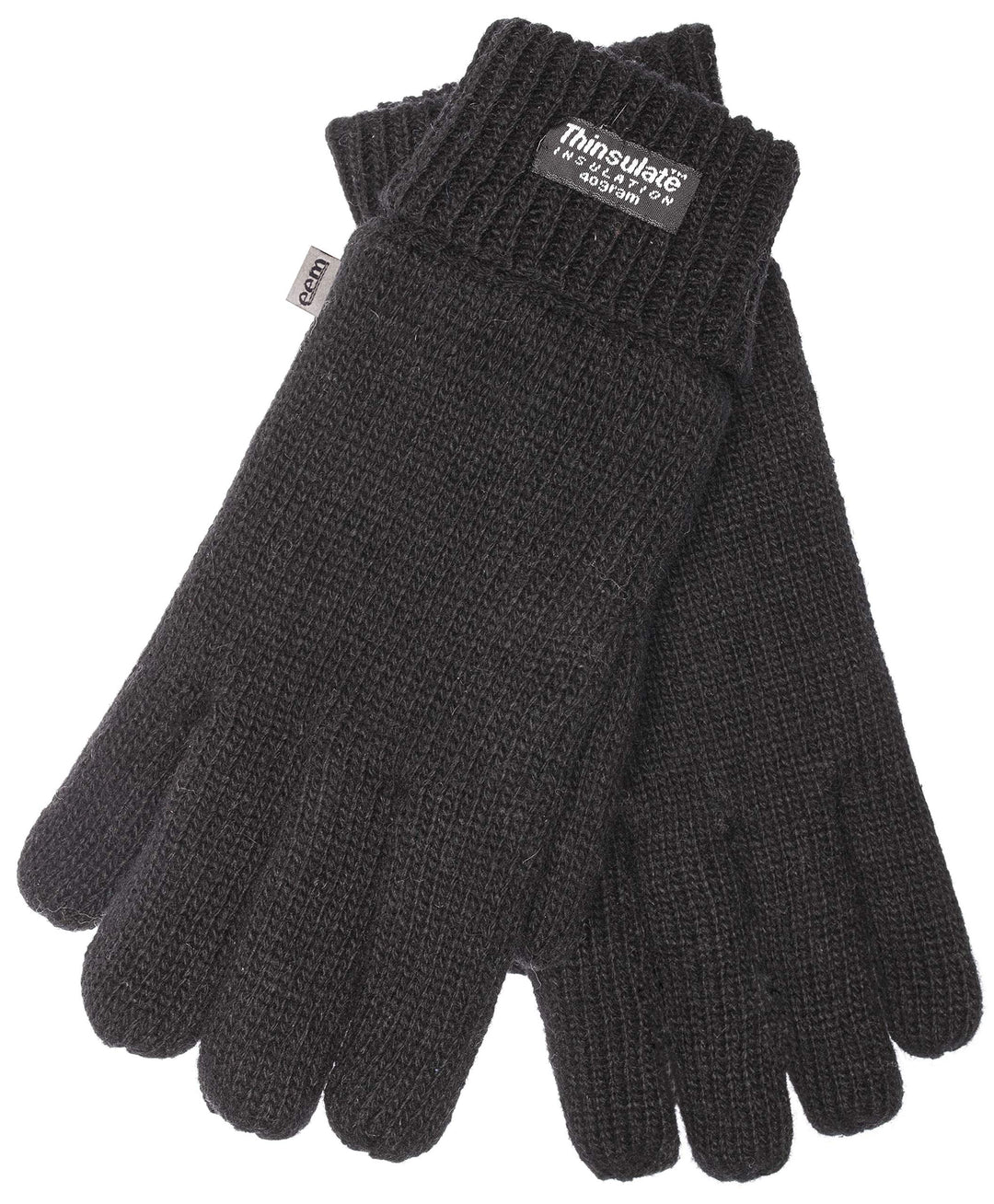 EEM Damen Strickhandschuhe, weiche Wolle, Thinsulate Thermofutter L-XL Schwarz, L-XL Schwarz