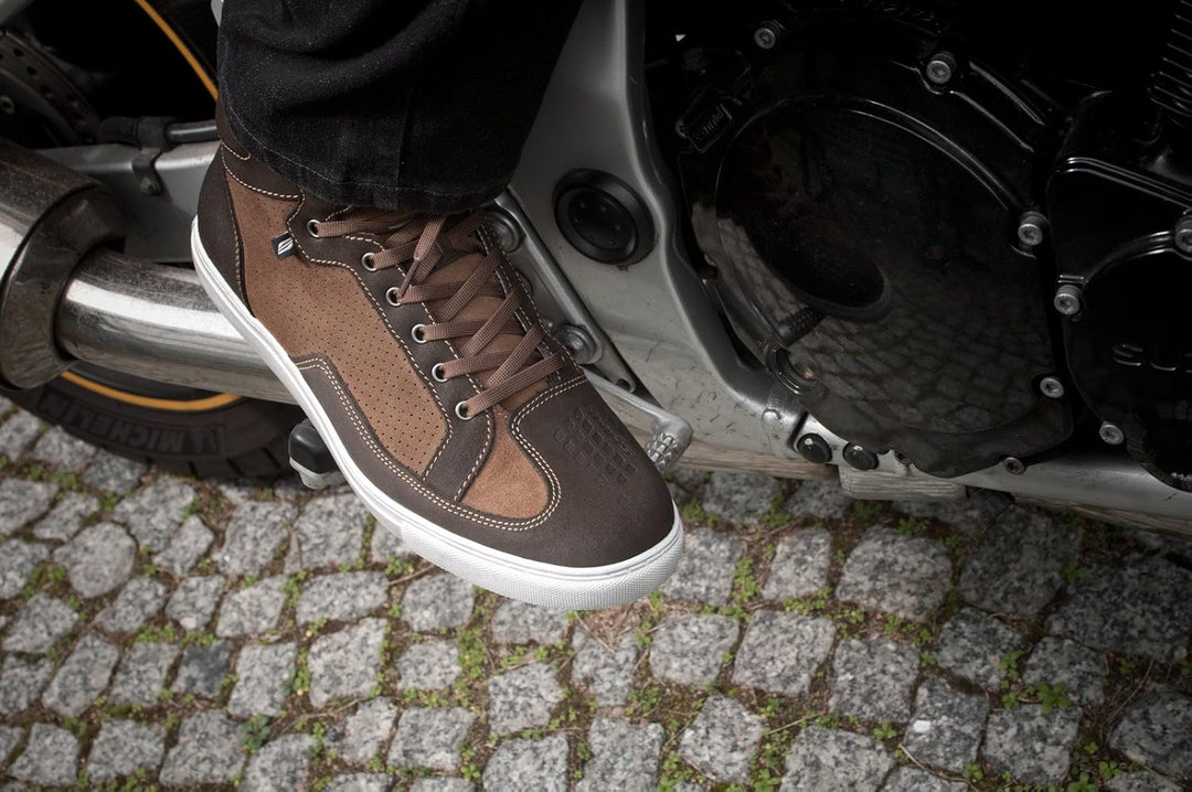 SHIMA SX-2 Motorradschuhe für Herren | Leder, Atmungsaktiv, Verstärkte Strassenreitschuhe mit Knöche
