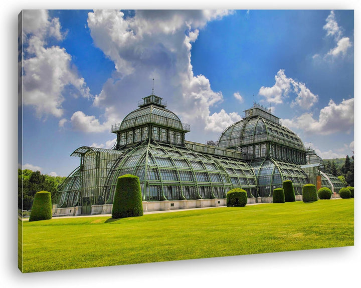 deyoli das Palmenhaus in Schönbrunn Wien Format: 80x60 als Leinwandbild, Motiv fertig gerahmt auf Ec