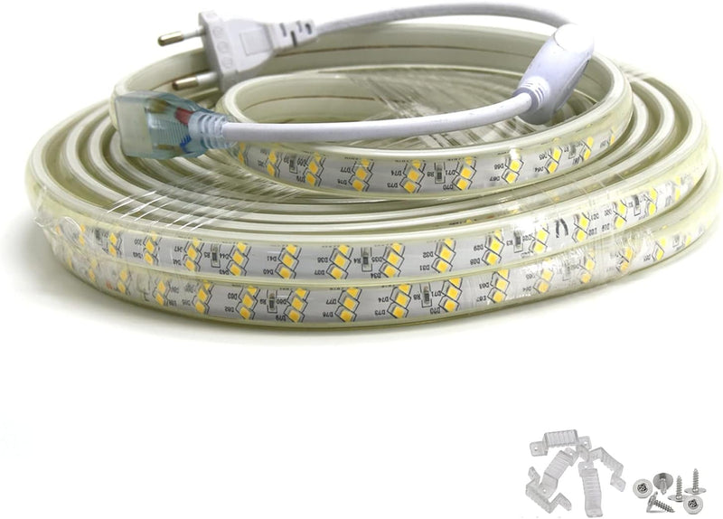 FOLGEMIR 3m LED Band – Warmweiss, 3 schiefe Reihen 2835 SMD 180 Leds/m Strip, ganz helle Beleuchtung