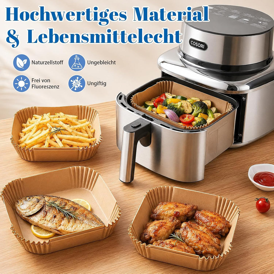 Airfryer Zubehör - Heissluftfritteuse Zubehör für COSORI Iconic Single 6,2L | SE601S, Silikonform He