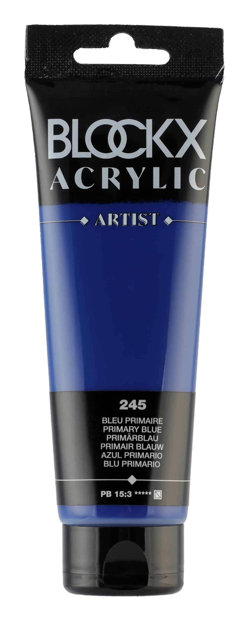 Blockx 61245BXC - Tube 250ml, feine Acrylfarbe, Acrylic Artist, halbtransparent und satiniert, PB 15