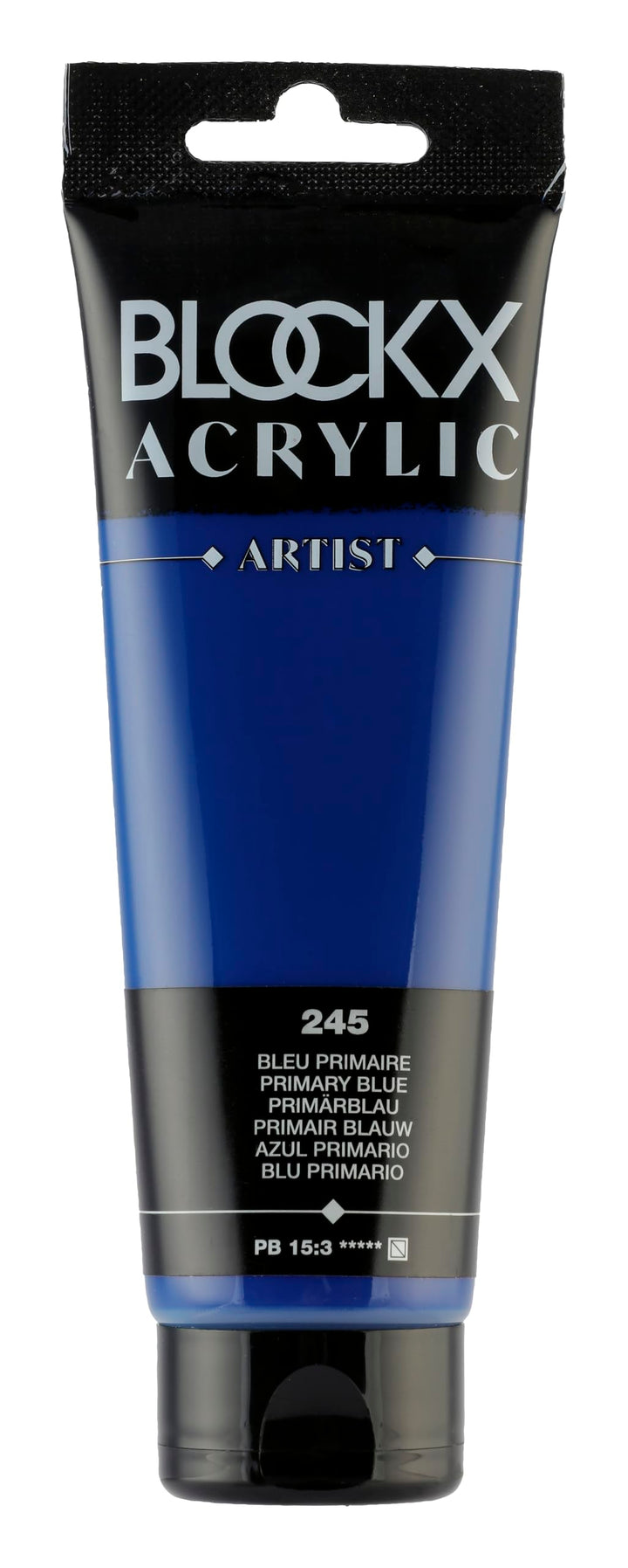 Blockx 61245BXC - Tube 250ml, feine Acrylfarbe, Acrylic Artist, halbtransparent und satiniert, PB 15