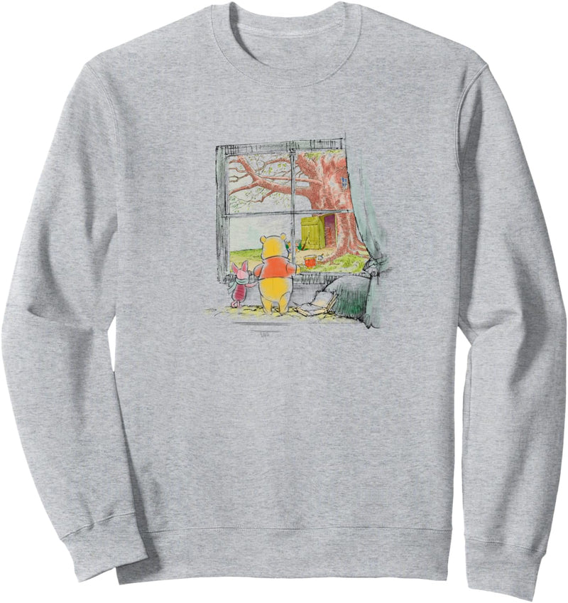 Disney Winnie Puuh Ferkel und Puuh Fensterskizze Sweatshirt