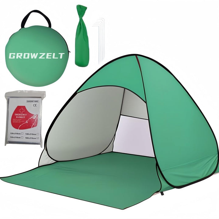 XXL Strandmuschel Pop Up uv Schutz 50 +, Strandzelt Sonnenschutz 3-5 Personen, Grösser Strandmuschel