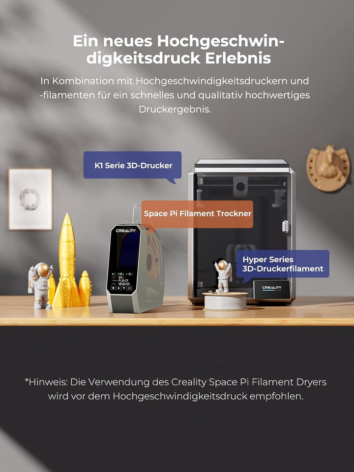 Creality Space PI Filament-Trocknerbox Upgraded Edition, Original Creality Zubehör mit 360° Vollstän