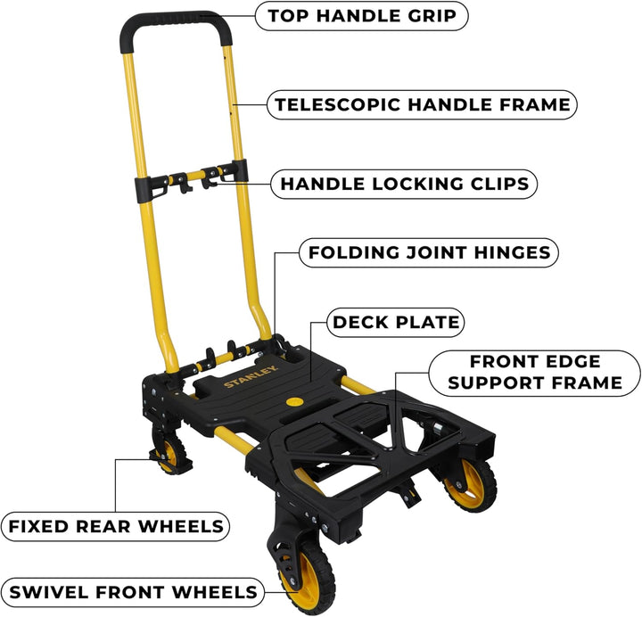 Stanley SXWTD-FT585 2-in-1 Sackkarre und Plattformwagen - Transportkarre max. 70KG - Transportwagen