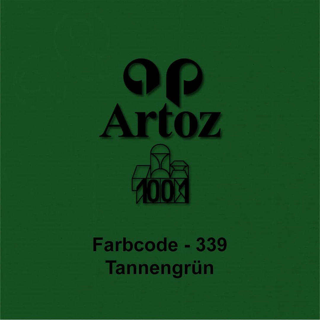 ARTOZ 100x Briefumschläge DIN Lang Tannengrün 100 g/m² selbstklebend - DL 224x114 mm - Kuvert ohne F