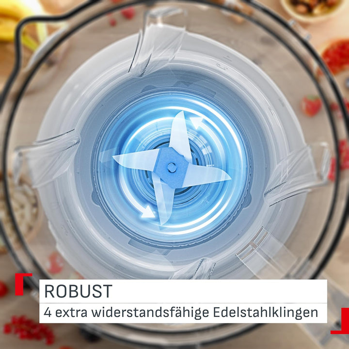 Tefal Blendforce Essential Standmixer, 450 Watt, 2 Geschwindigkeitseinstellungen + Pulsmodus, Ice-Cr