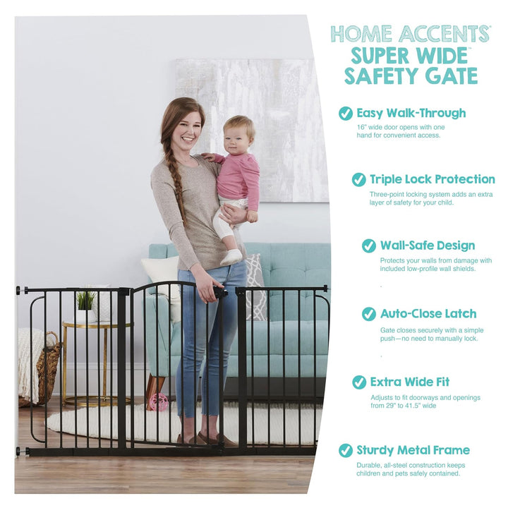 Regalo Arched Decore Easy Step Extra Wide Baby Gate