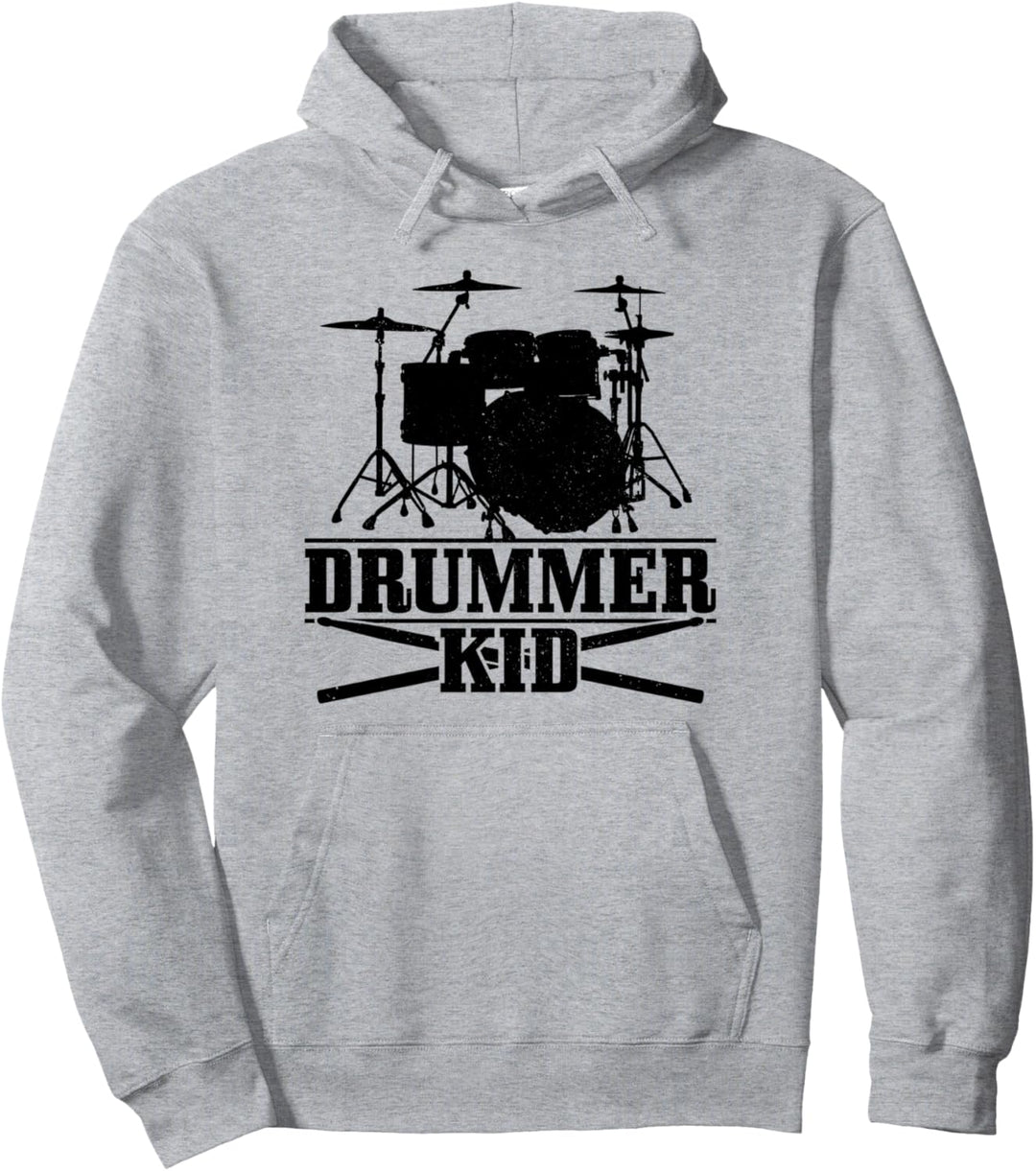 Drummer Kid Schlagzeug Vintage Schlagzeuger Geschenk Pullover Hoodie