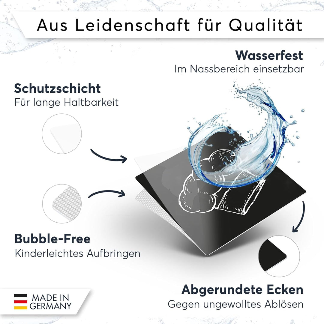 CREATISTO Klebefliesen Stickerfliesen Fliesenfolie - Klebe Folie für Wandfliesen I Klebefliesen Deko