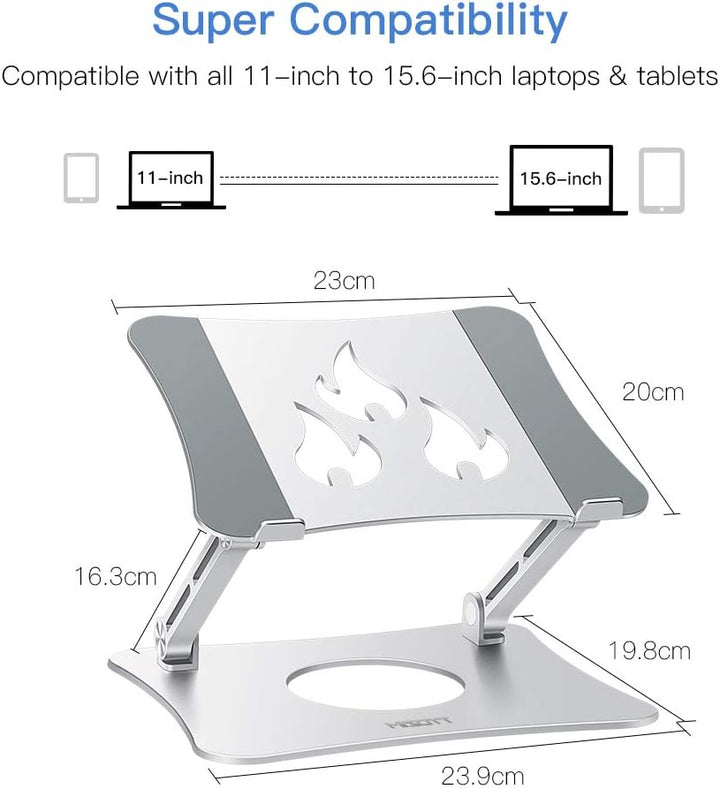 MISOTT Laptop Ständer, Ergonomisch Verstellbarer Laptop Ständer, 2 in 1 Computer Ständer Tablet Stän