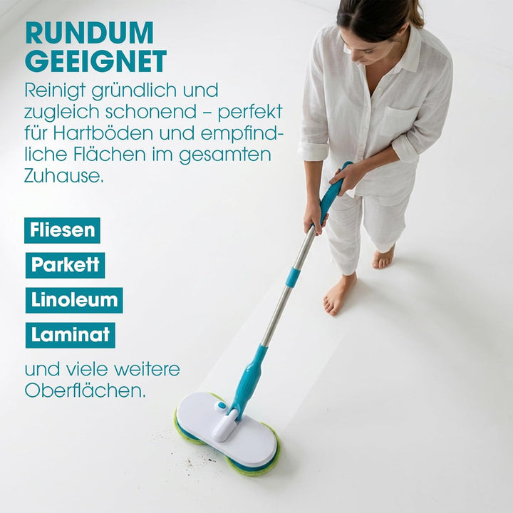 Hurricane Floating Mop elektrischer Bodenwischer – Akku Wischer zum mühelosen Wischen, Schrubben und