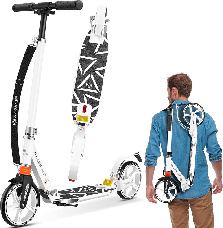 KESSER® Cityroller Scooter 205mm Räder PU Big Wheel - Pro-S Tretroller mit Doppel Federung, City-Rol