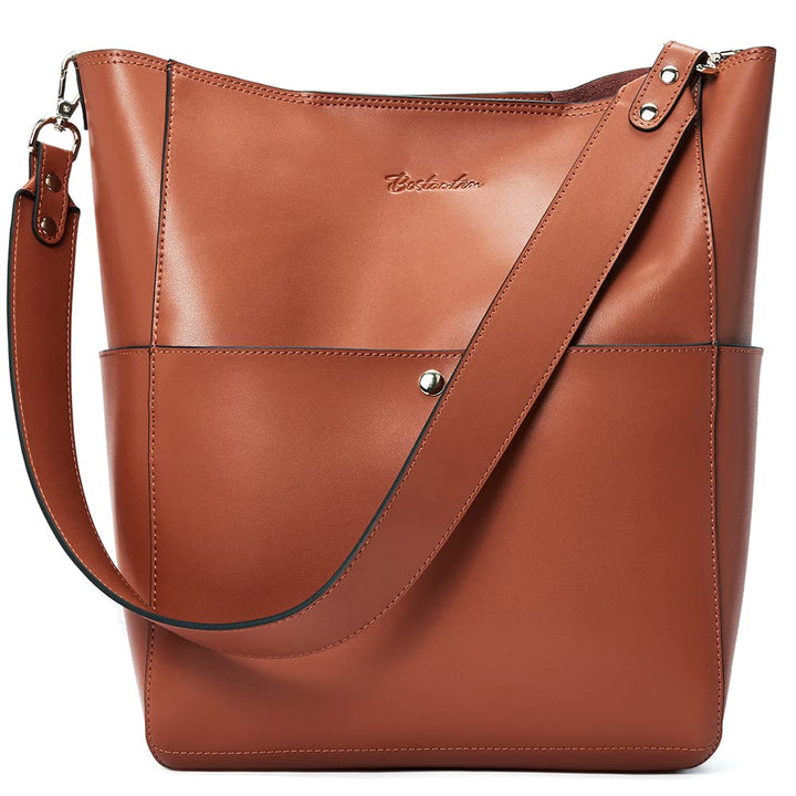 BOSTANTEN Leder Damen Handtasche Schultertasche Umhängetasche Designer Tasche Gross 1-a-braun, 1-a-b