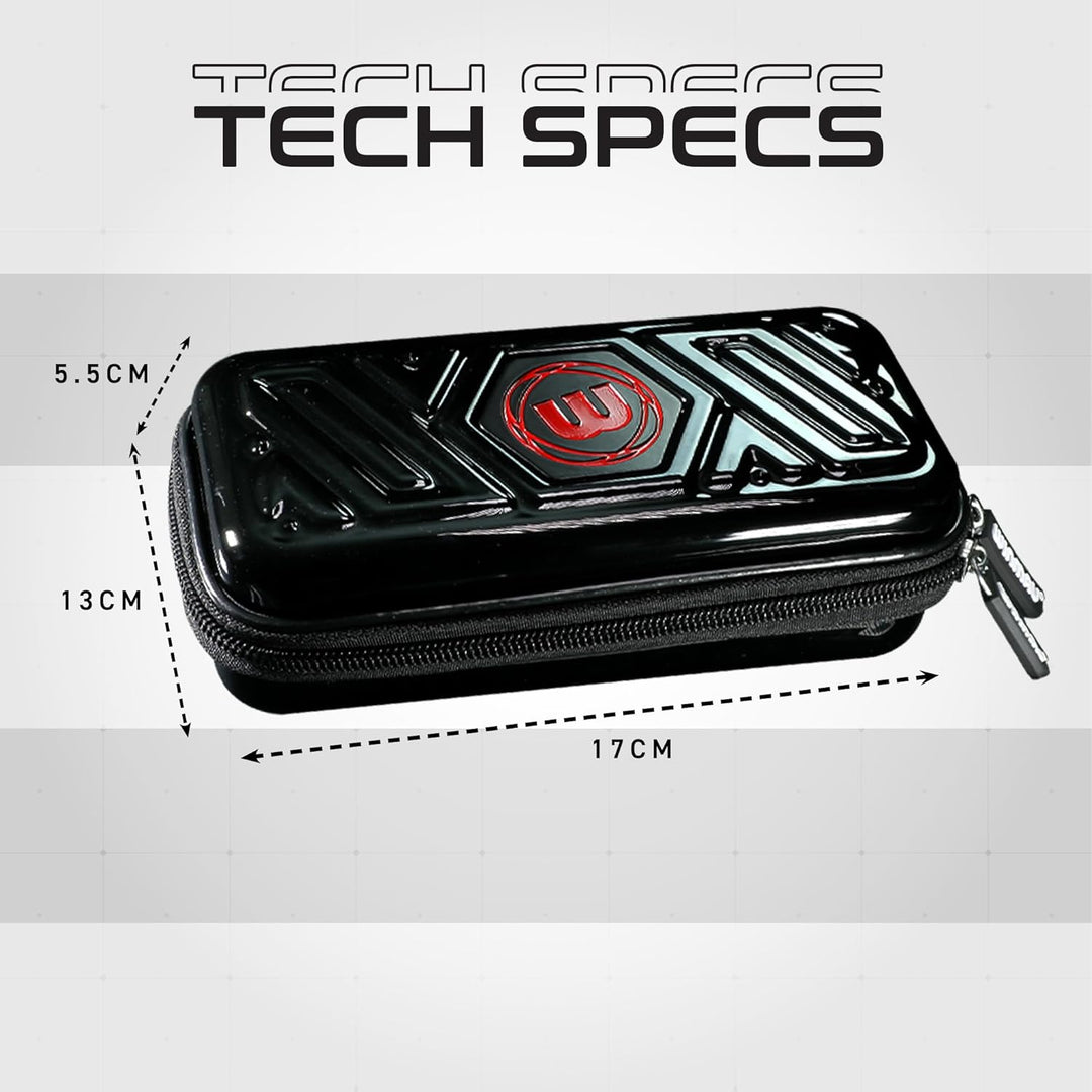 WINMAU Armor G1 Darts-Geldbörse - Schwarz Das Dartcase bietet Platz für vollständig montierte Darts