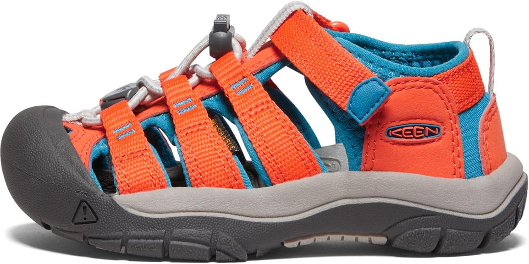 KEEN Jungen Unisex Kinder Newport H2 Sandalen 29 EU Safety Orange Fjord Blue, 29 EU Safety Orange Fj