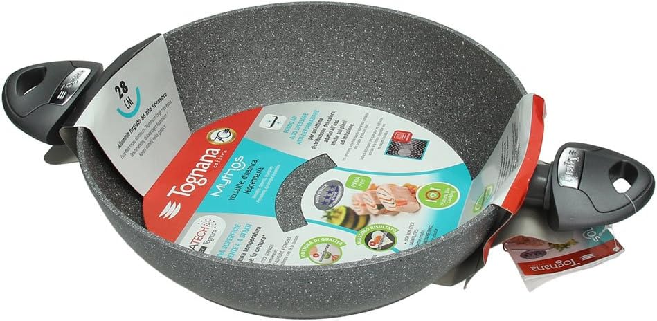 Tognana wi7583tamnf Pfanne 2 Griffe Mythos, Aluminium, Grau Marble