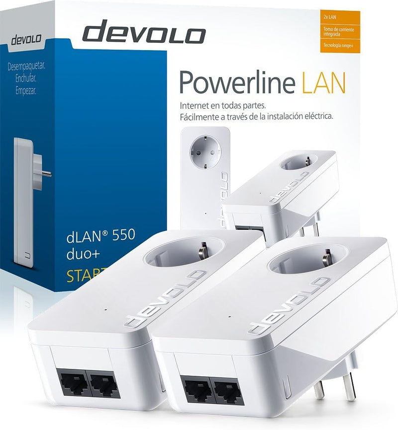 Devolo 550 Duo+ Powerline Starter kit (Niederländische Version)