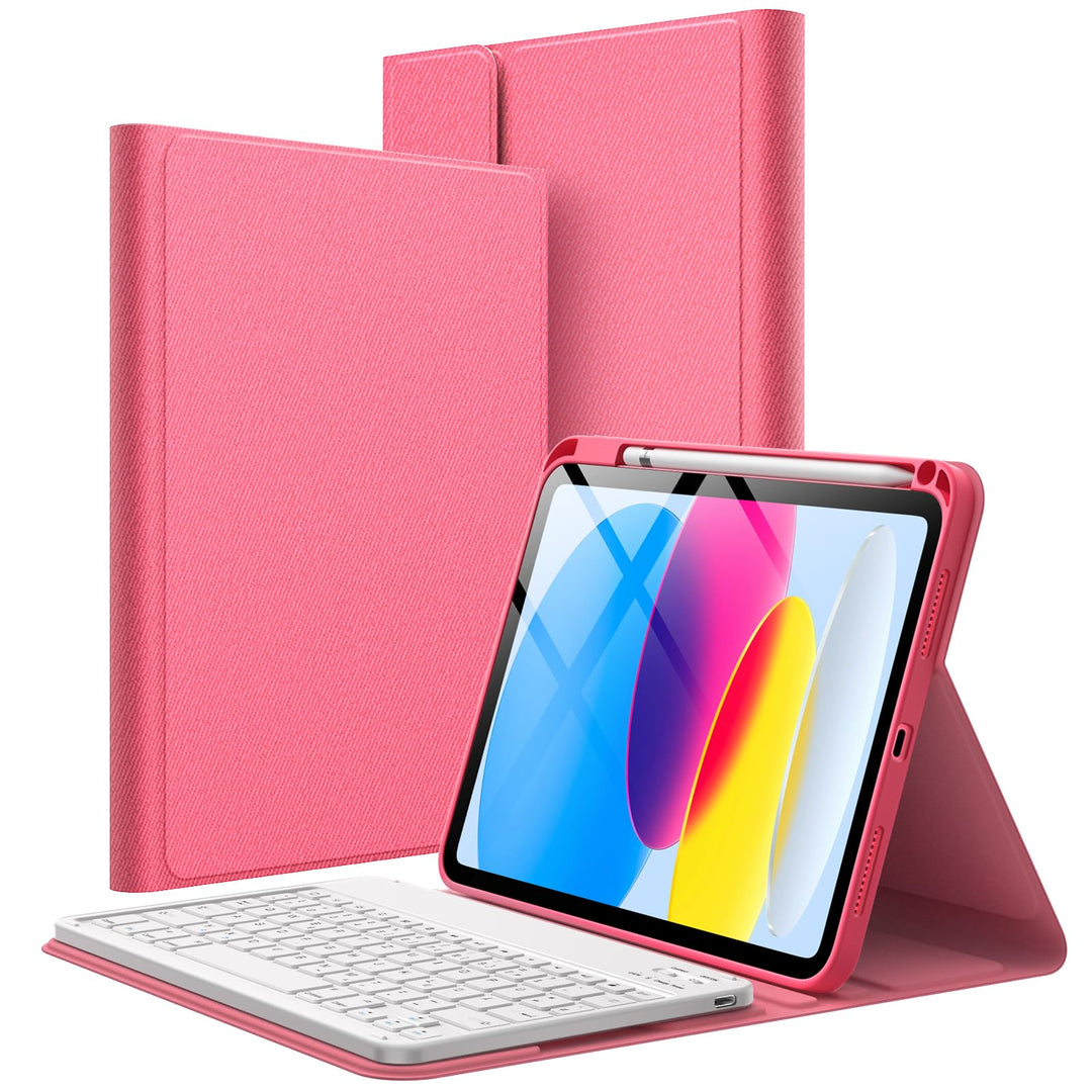 JETech Keyboard Hülle für iPad (A16) 11./10. Generation (2025/2022) mit Stifthalter, Magnetisch Abne