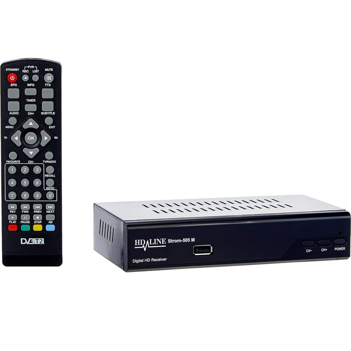 Strom 505 Receiver DVB-T2 / DVB-T - / Receiver Für Digitales H.265 - H.264 / MPEG2 - MPEG4 / 1080i -