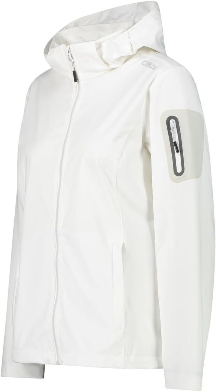 CMP Damen Light Softshell Jacke Softshelljacke Outdoorjacke XXS Bianco, XXS Bianco