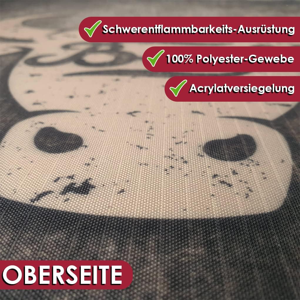 Grillmatte Grillunterlage Bodenschutz Barbecue-Matte BBQ Beef 75 x 120 cm Muster wählbar Anti-Rutsch