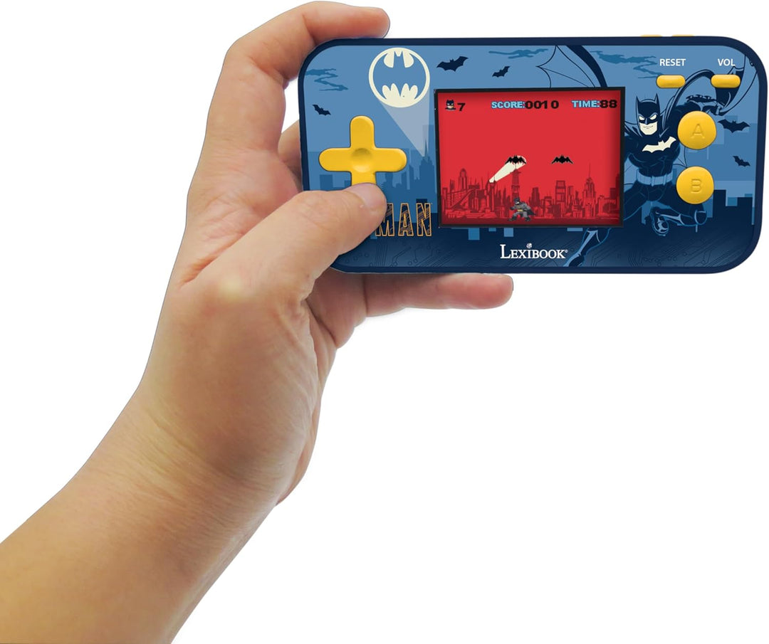 Lexibook, Batman, Compact Cyber Arcade, Tragbare Konsole, 150 Spiele, LCD-Farbbildschirm, Batteriebe