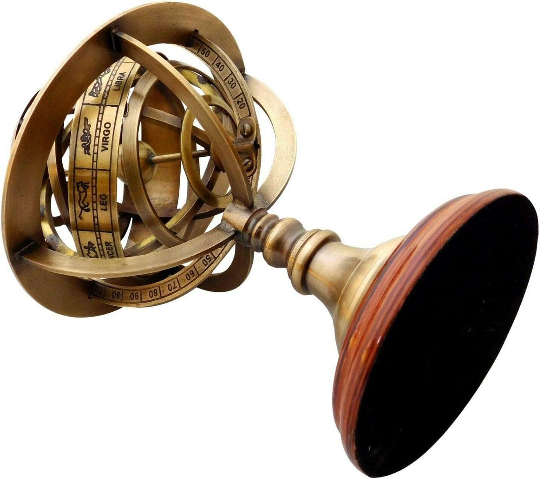 Marine Nauticals Messing graviert Messing Tischplatte Armillary Nautische Kugel Artikel
