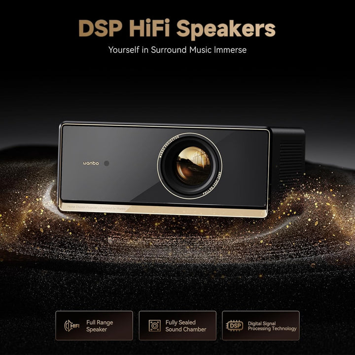 Smart Beamer 4K Heimkino Projektor, Google TV/Netflix/1100ANSI, HDR10, Autofokus Trapezkorrektur, 2.