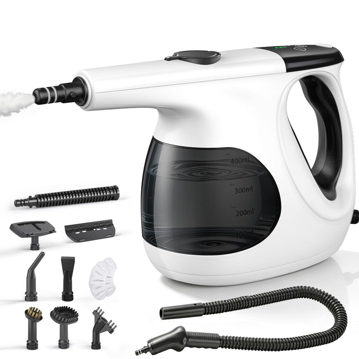 JBER Dampfreiniger Handgerät 1200W für Heim, 3 Sek.Aufheizzeit, 400ML Tank | Vielseitiger Dampfreini