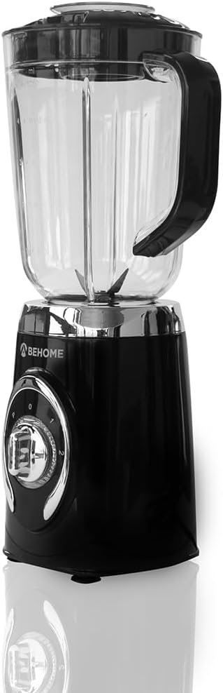 BEHOME Standmixer 1,25 Glasbehälter, Hochleistungsstandmixer 500W mit 3 Geschwindigkeitsregelung und